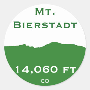 Etiqueta do Mt. Bierstadt