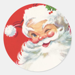 Etiqueta do Natal de Papai Noel do vintage