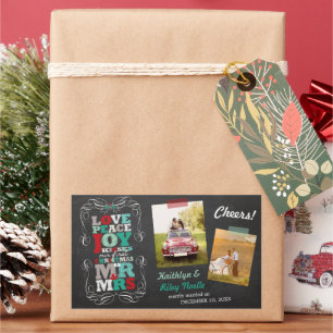 Etiqueta do Natal do vintage do visco do quadro ?a