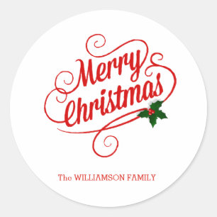 Etiqueta do Natal ou selo personalizado do