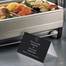 Etiqueta do nome da Comida do buffet do logotipo p