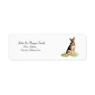 Etiqueta do nome do german shepherd