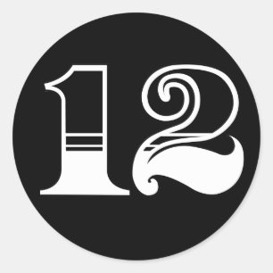 Etiqueta do número 12
