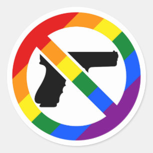 Etiqueta do orgulho do Anti-NRA LGBT da Anti-Arma