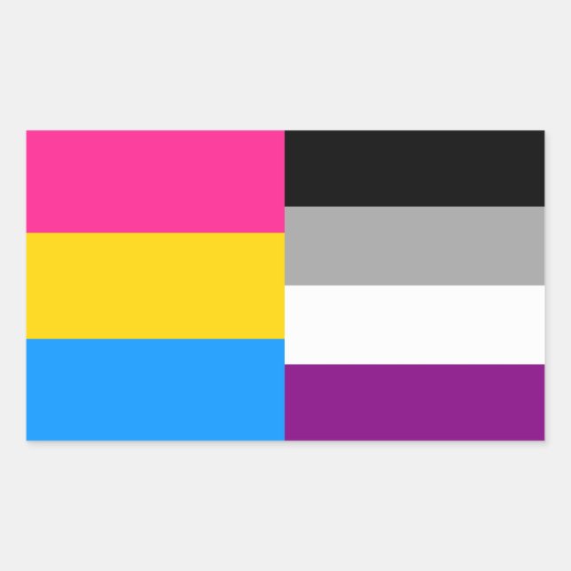 Etiqueta do orgulho pansexual/assexuado (Frente)