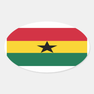 Etiqueta do Oval da bandeira de Ghana