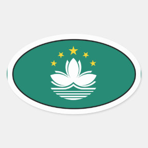 Etiqueta do Oval da bandeira de Macau