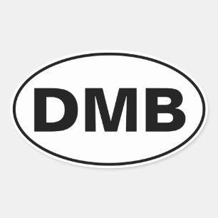 Etiqueta do Oval das iniciais de DMB