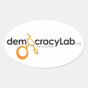 Etiqueta do oval de DemocracyLab