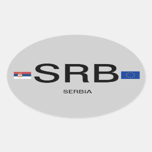 Etiqueta do Oval do Euro--Estilo de Serbia*