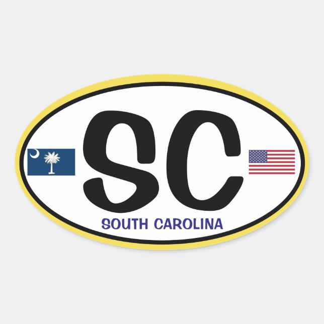 Etiqueta do Oval do Euro--Estilo de South Carolina (Frente)