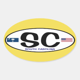 Etiqueta do Oval do Euro--Estilo de South Carolina