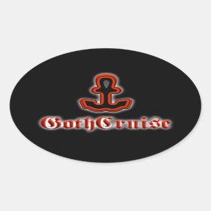 Etiqueta do Oval do logotipo de GothCruise