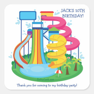 Etiqueta do parque da água