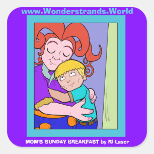 Etiqueta do pequeno almoço de domingo da mãe