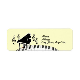 Etiqueta do piano de cauda do teclado do G-Clef