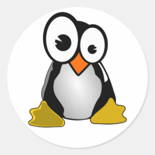 Etiqueta do pinguim de Linux