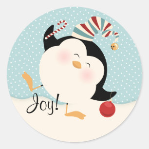 Etiqueta do pinguim do Natal