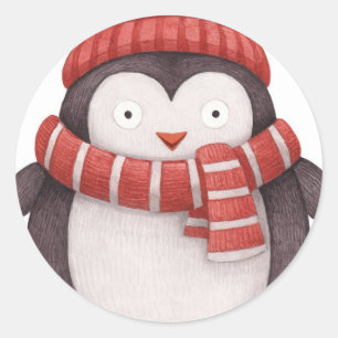Etiqueta do pinguim do Natal