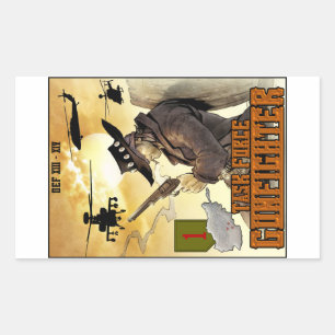 Etiqueta do poster do Gunfighter do grupo de