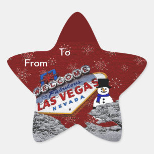 Etiqueta do presente do Natal de Las Vegas