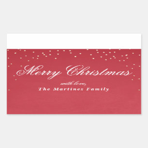 Etiqueta do presente do ponto dos confetes da