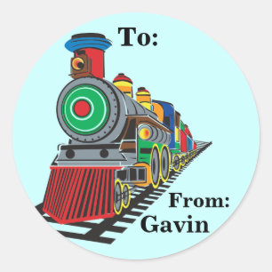 Etiqueta do presente do trem de Choo Choo