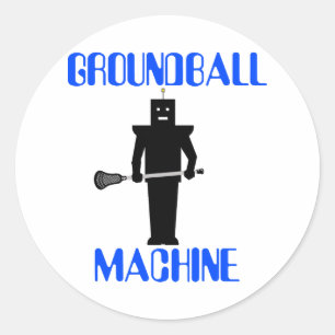 Etiqueta do preto de GroundballMachine da