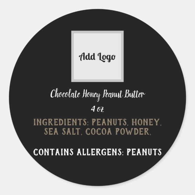 Etiqueta do produto comida (Frente)