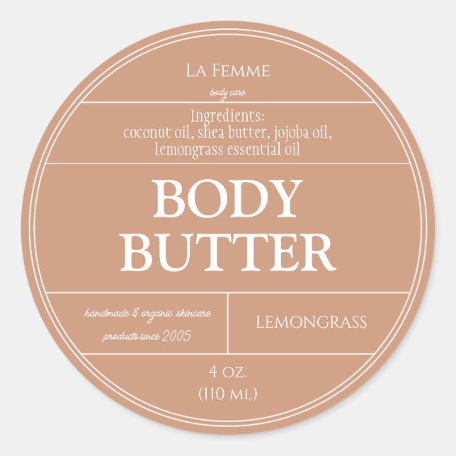 Etiqueta do produto Cosmético Clay & White Boho (Frente)