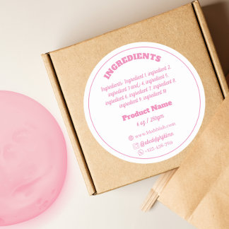 Etiqueta do produto Ingrediente
