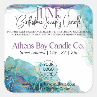 Etiqueta do produto June Hidden Jewelry Candle