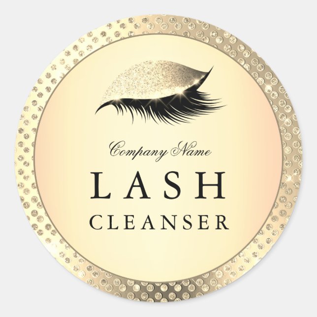 Etiqueta do produto Lash Cleanser Dourado Beauty d (Frente)