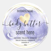 etiqueta do produto moderno à manteiga corporal do