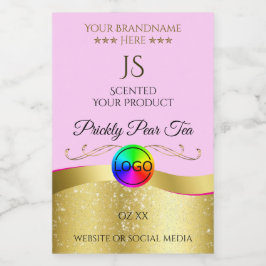 Etiqueta do produto Monograma Dourado Wavy da rosa