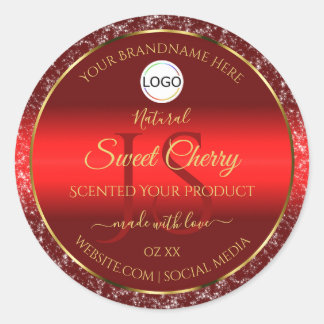 Etiqueta do produto Red Dourado Logo Initials Glit