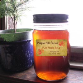 Etiqueta do Produto Xarope Maple Foles