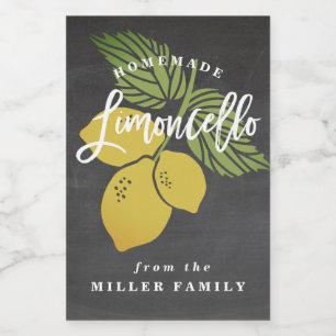 Etiqueta do quadro de Limoncello, mini garrafa