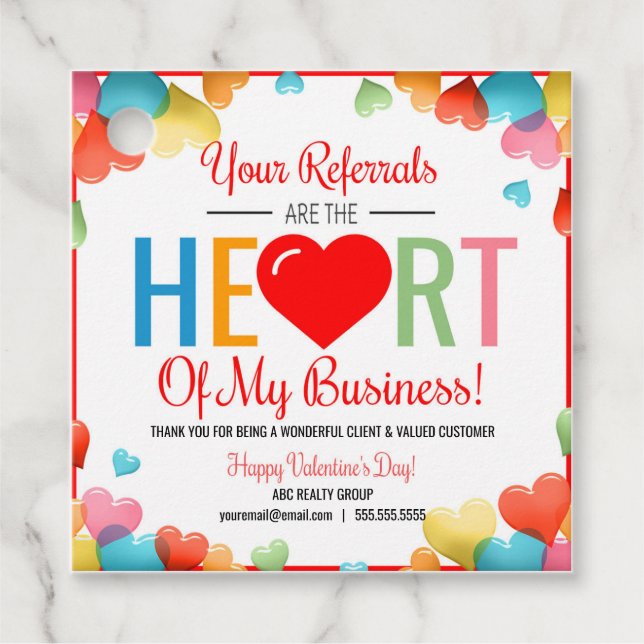 Etiqueta do Realetor de namorados (Frente)