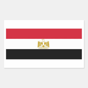 Etiqueta do retângulo com a bandeira de Egipto