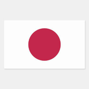 Etiqueta do retângulo com a bandeira de Japão