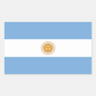 Etiqueta do retângulo da bandeira de Argentina