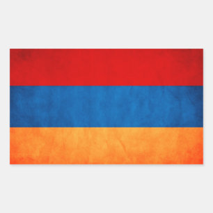 Etiqueta do retângulo da bandeira de Arménia