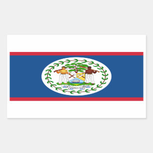 Etiqueta do retângulo da bandeira de Belize