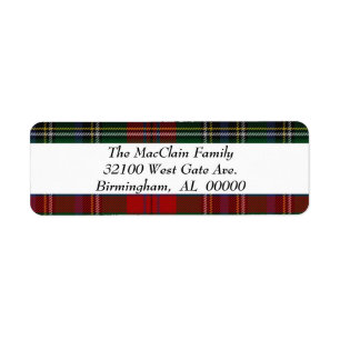 Etiqueta do retorno da xadrez de Tartan de MacLean