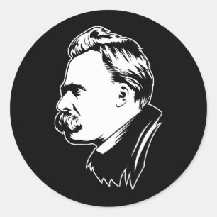 Etiqueta do retrato de Frederich Nietzsche