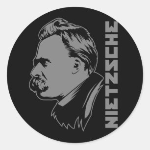Etiqueta do retrato de Frederich Nietzsche