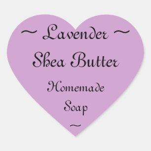 Etiqueta do sabão da manteiga de Shea da lavanda