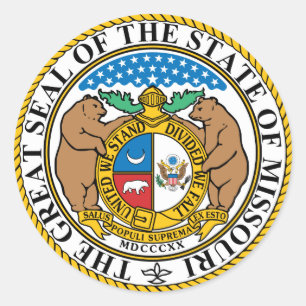 Etiqueta do selo do estado de Missouri