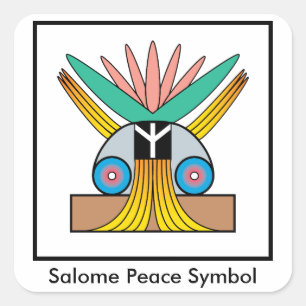 Etiqueta do símbolo de paz de Salome